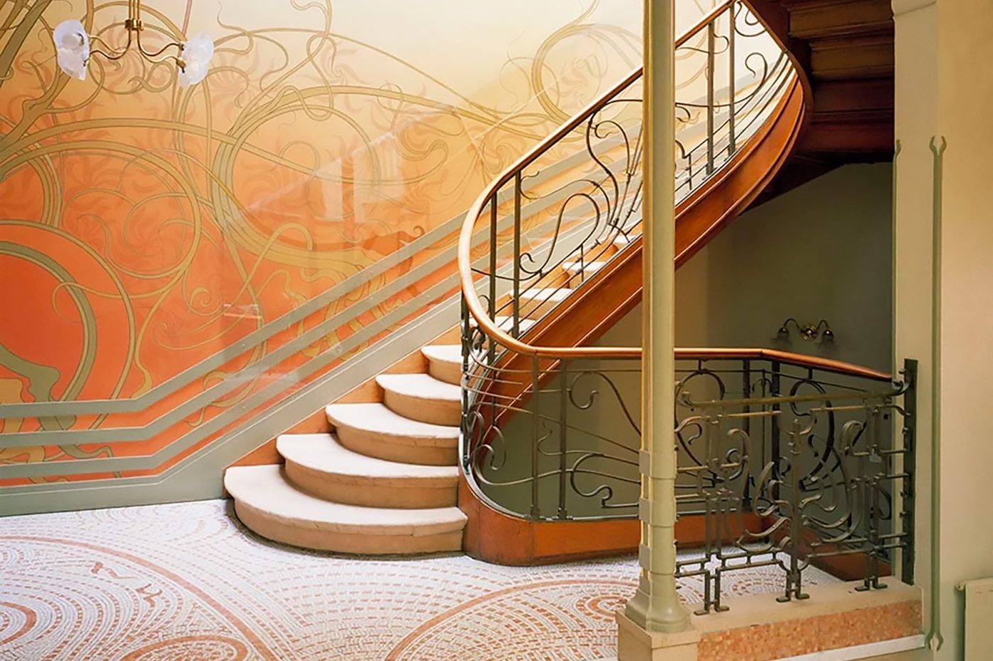 Cage d’escalier de l’Hôtel Tassel, par Victor Horta, Bruxelles, 1894