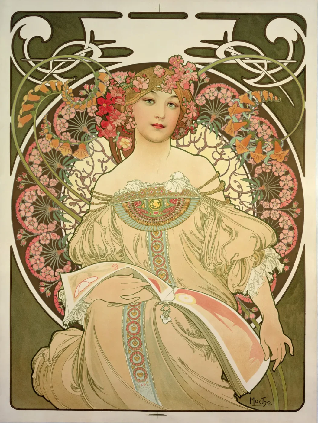 Rêverie, illustration par Alfons Mucha, 1897