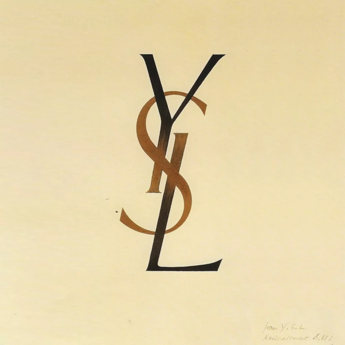 A.M. Cassandre, monogramme Yves Saint Laurent, 1961