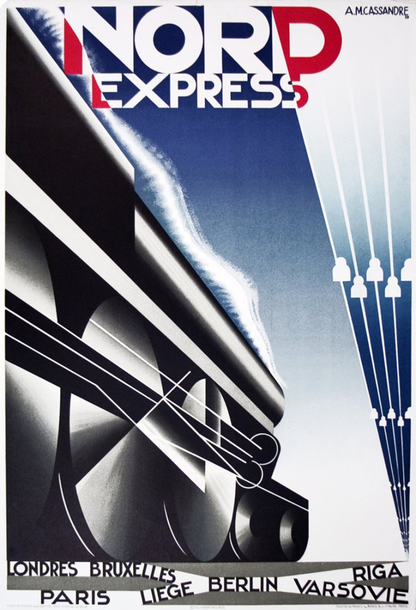 A.M. Cassandre, Nord Express Paris-Varsovie, 1927.