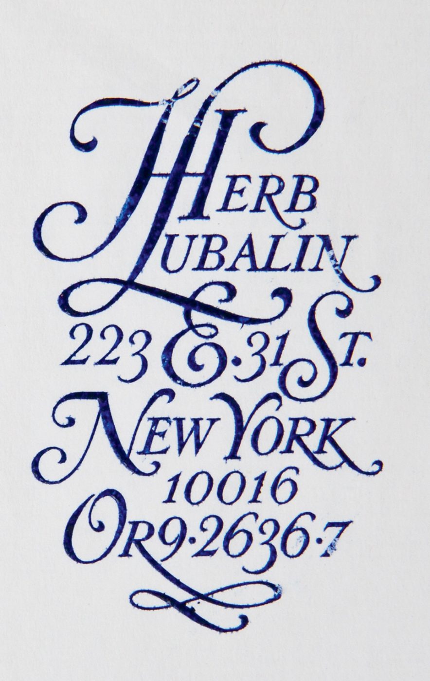 Logo de Herb Lubalin Inc., son entreprise, 1964