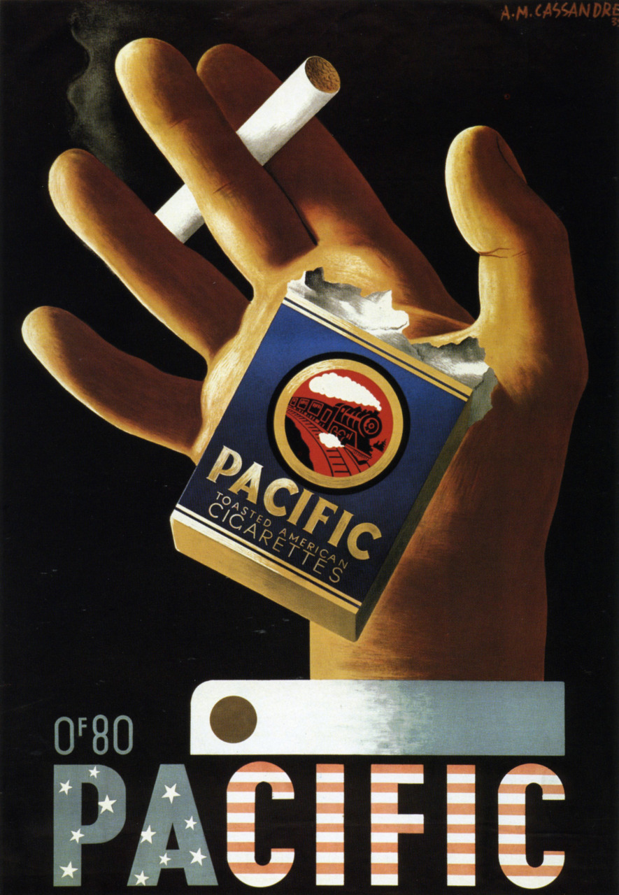 A.M. Cassandre, Pacific Cigarettes, 1935